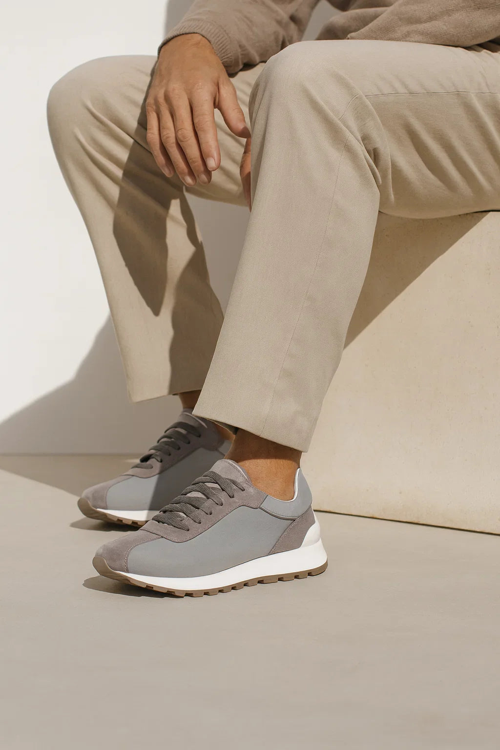 Calzatura Suede Runner Gris