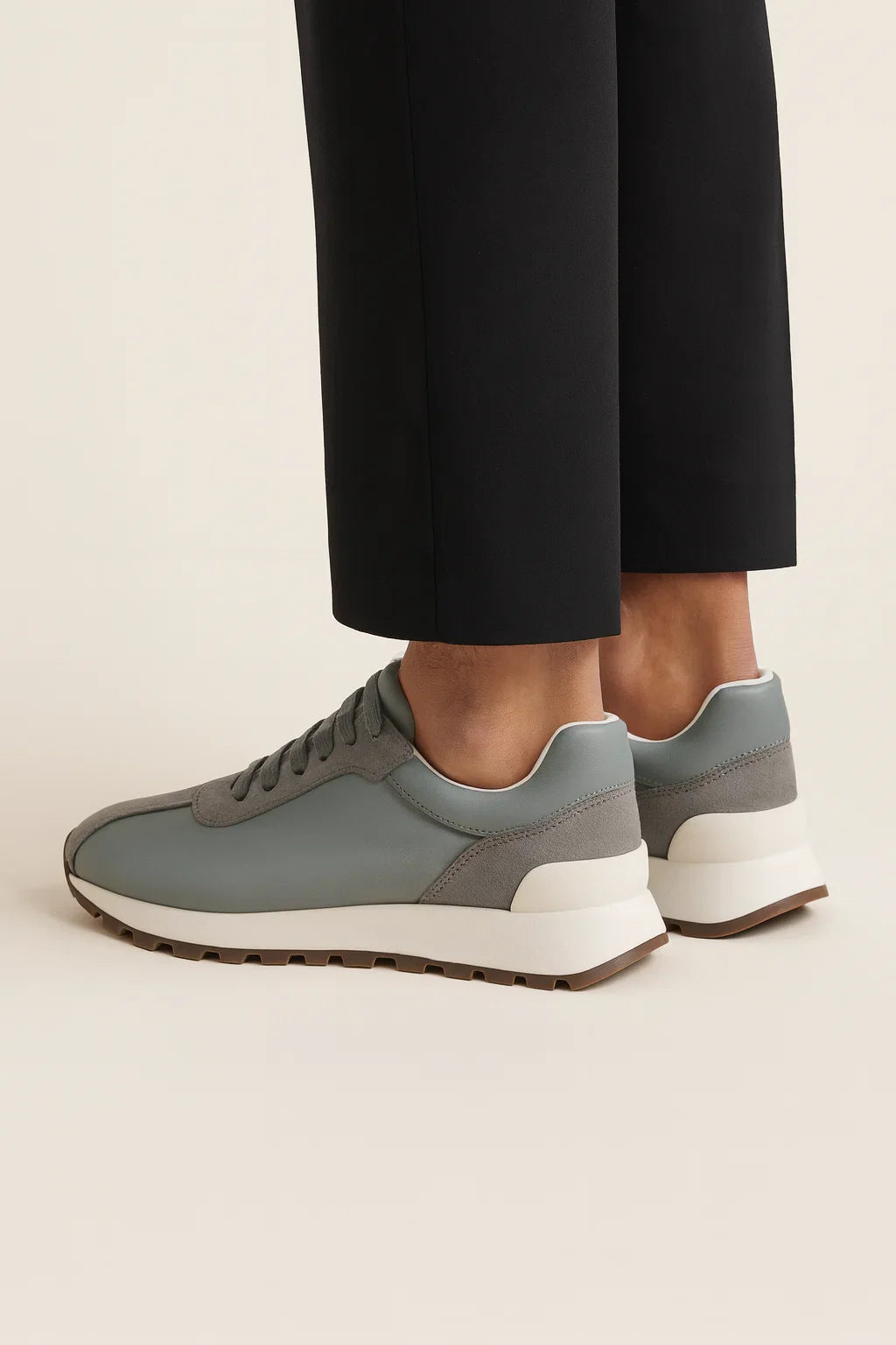 Calzatura Suede Runner Gris