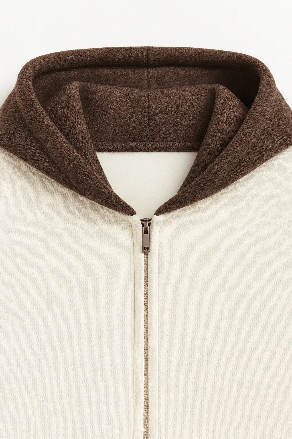 Pull Zippé Luca Blanc