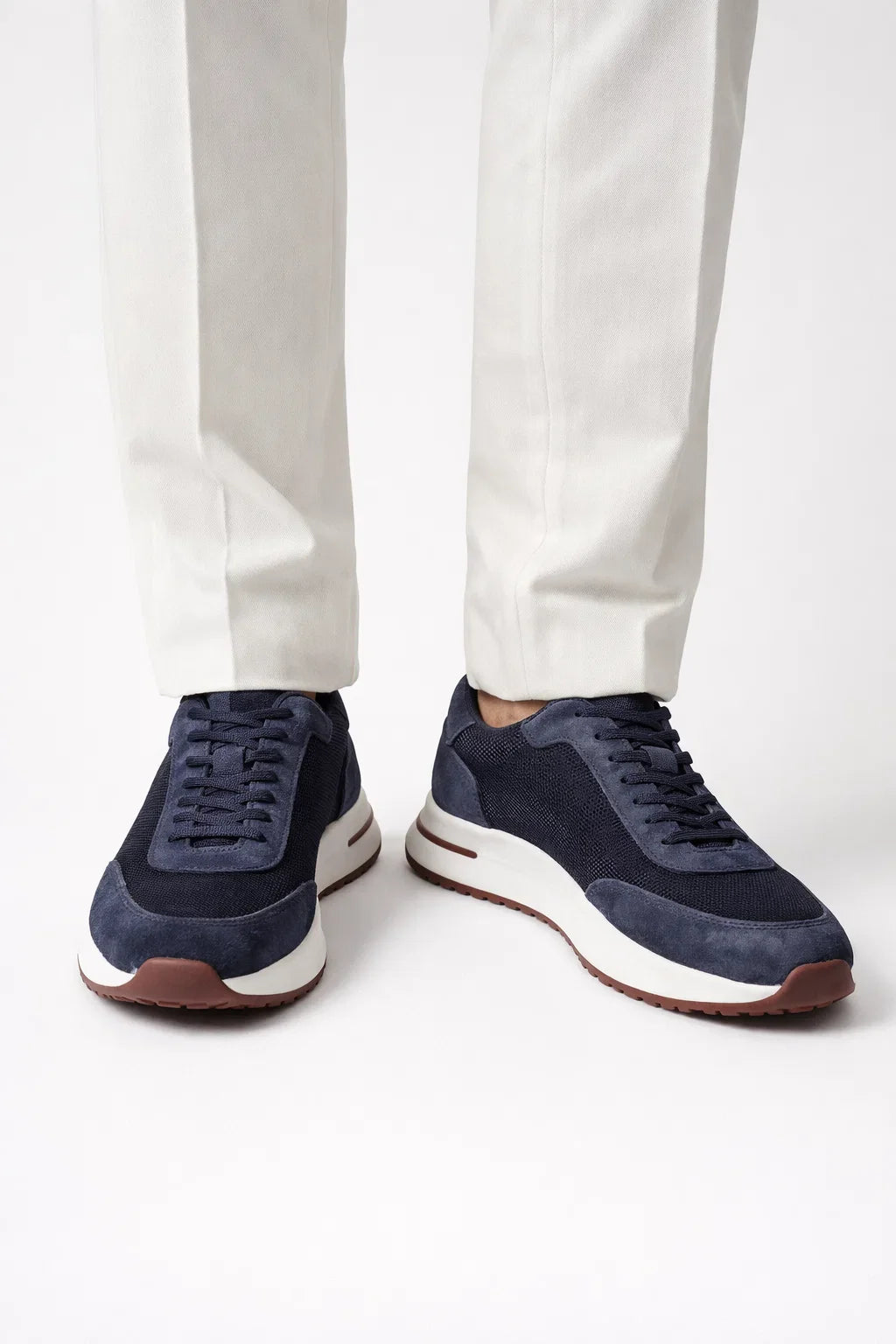 Giuliano Sneaker en Suède Ville Marine