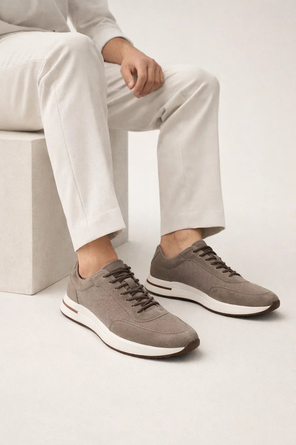 Sneaker Citadine Suede Giuliano Beige