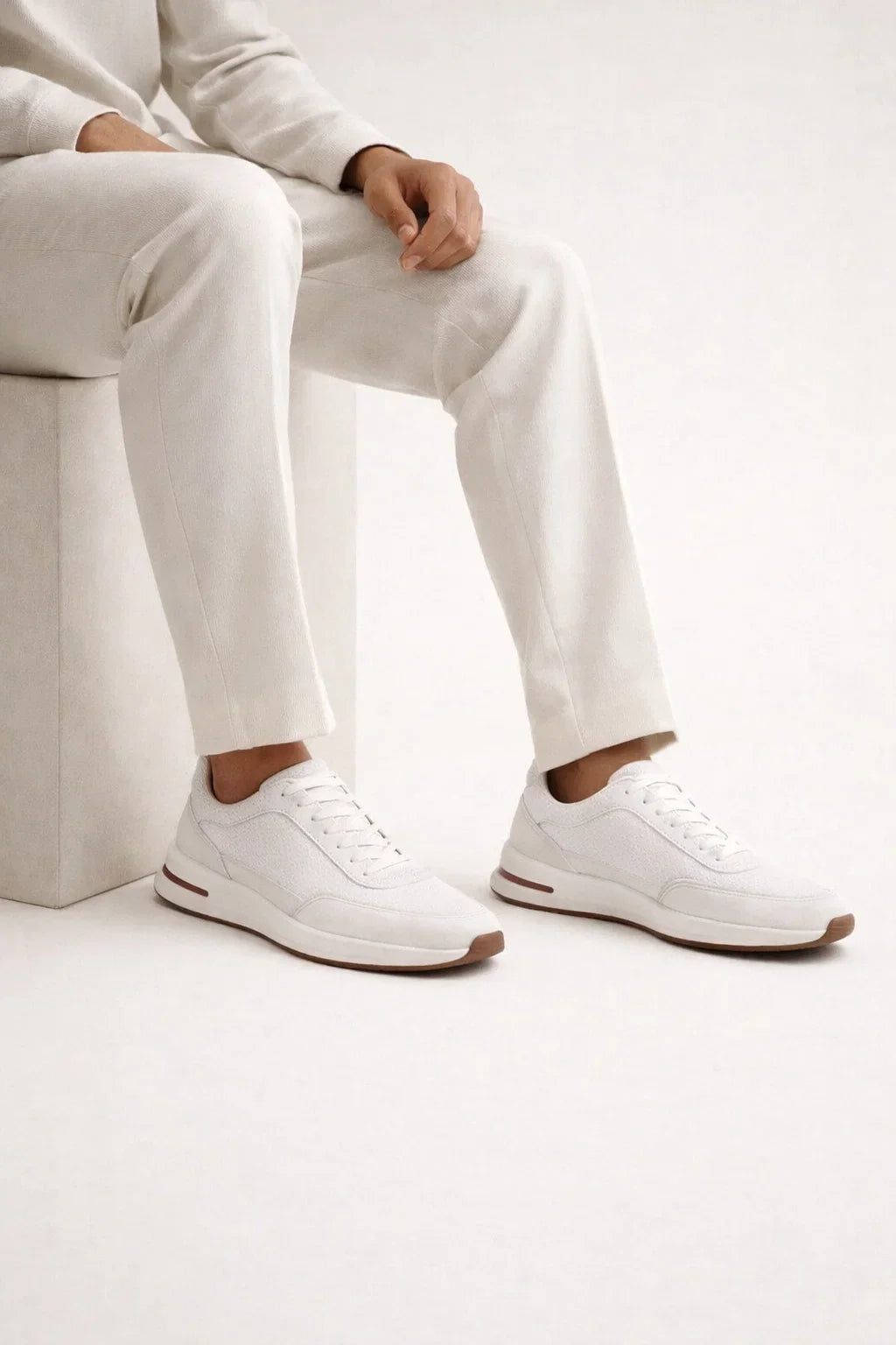 Giuliano Sneaker Ville Suède Blanche