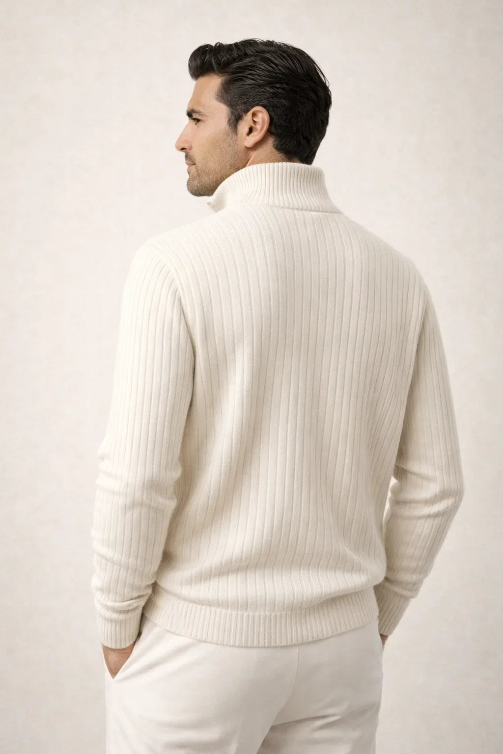 Gilet Enrico en Tricot Ivoire