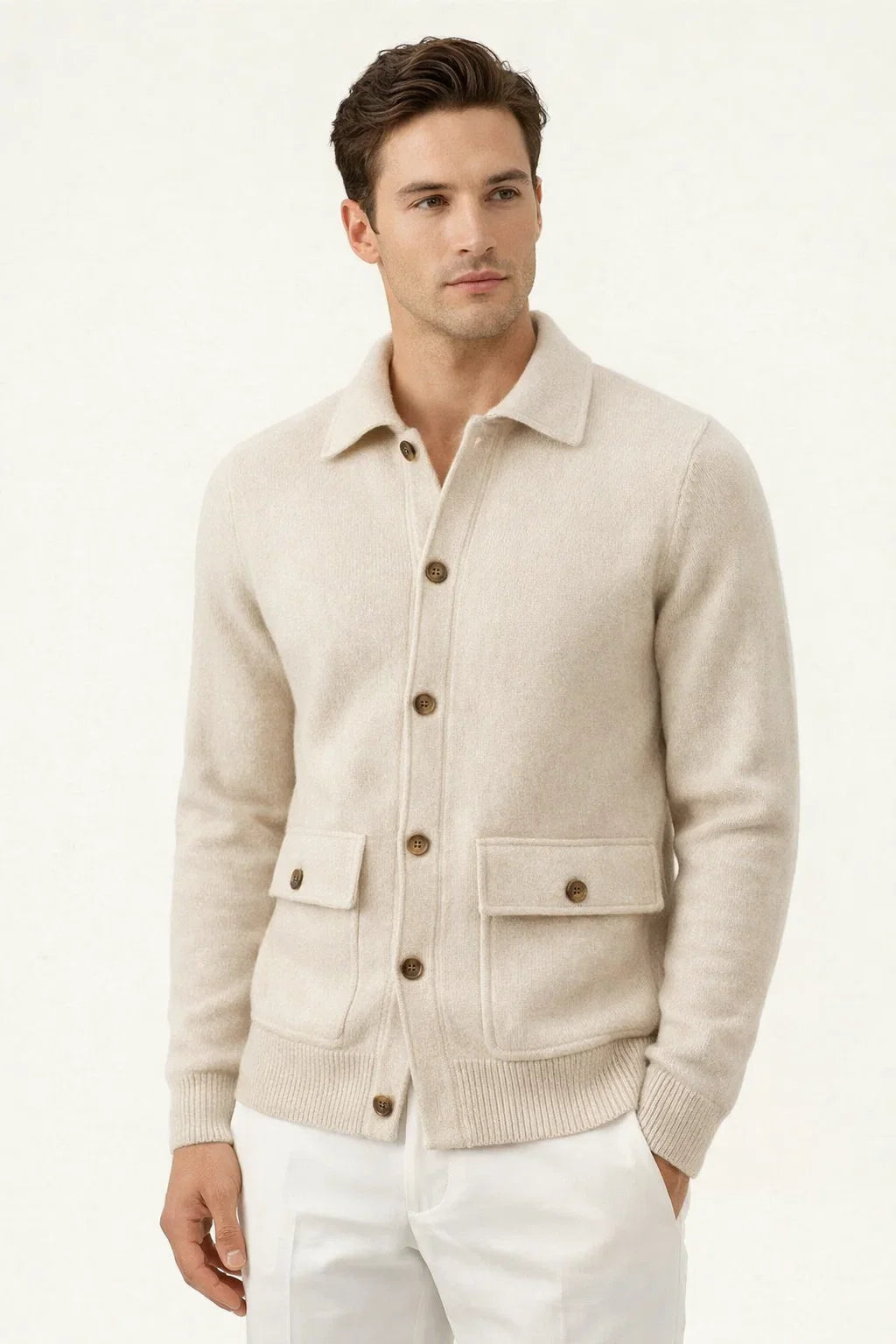 Cardigan en Cachemire Calogero Ivoire