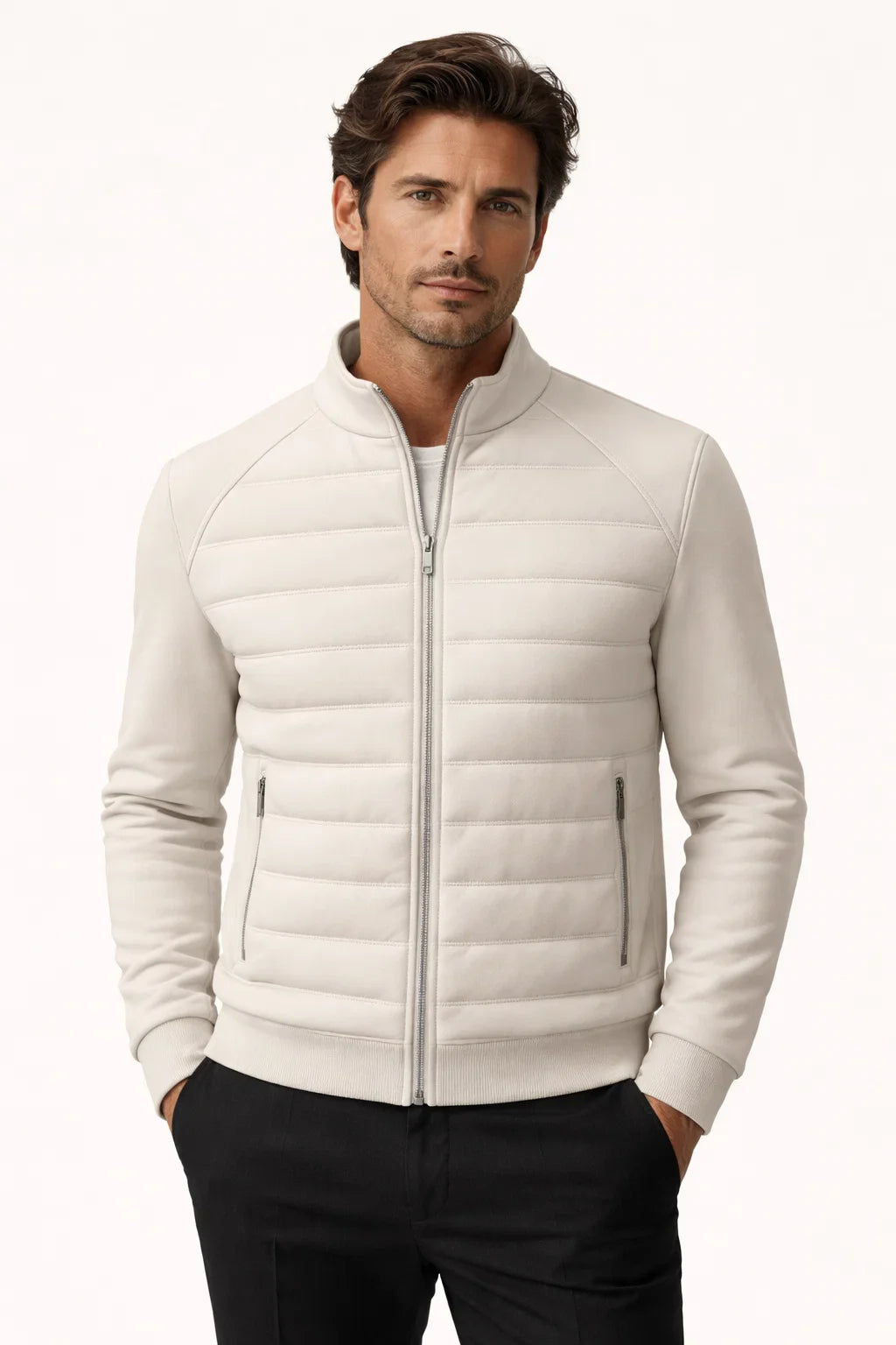 Veste rembourrée en laine Bellori ivoire