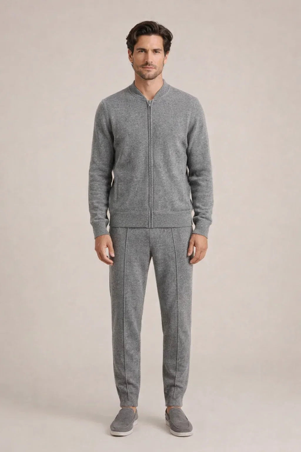 Ensemble Norio Cachemire Gris Clair