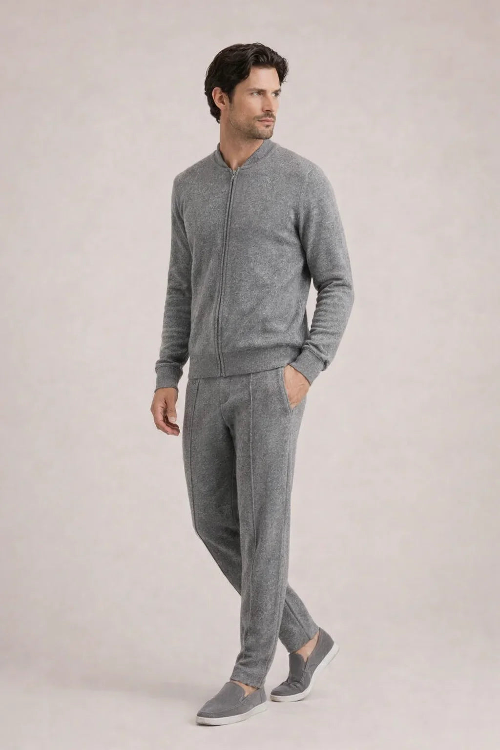 Ensemble Norio Cachemire Gris Clair