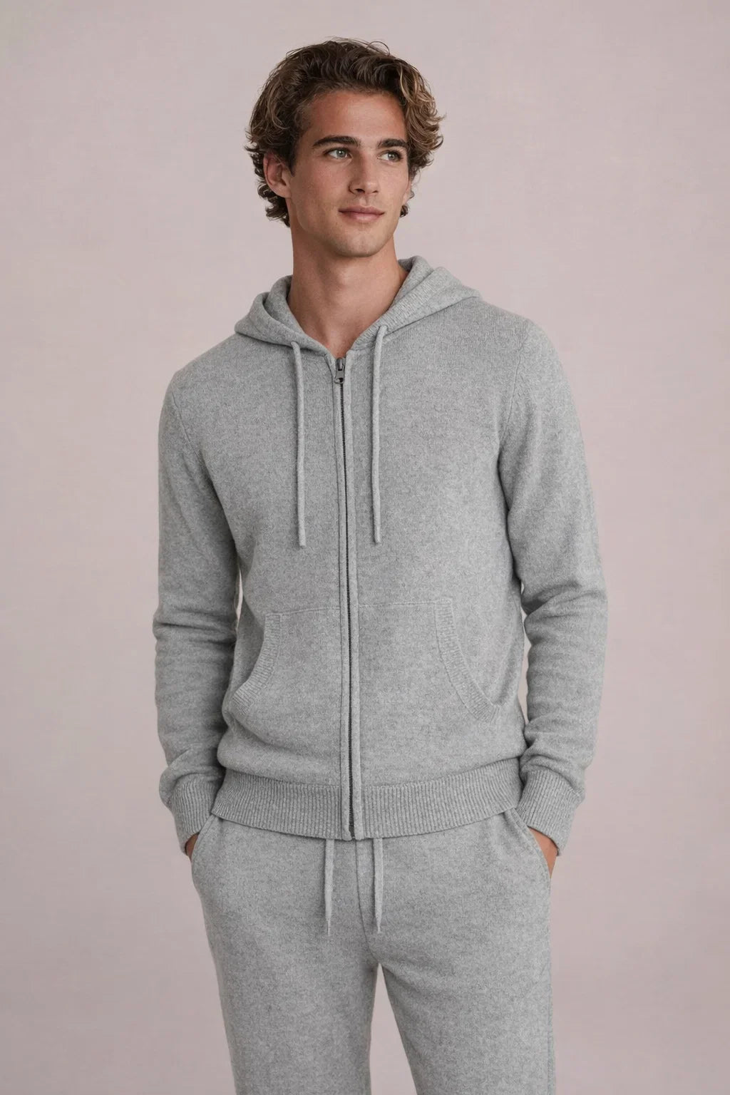 Ensemble Noreli en Cachemire Gris Clair