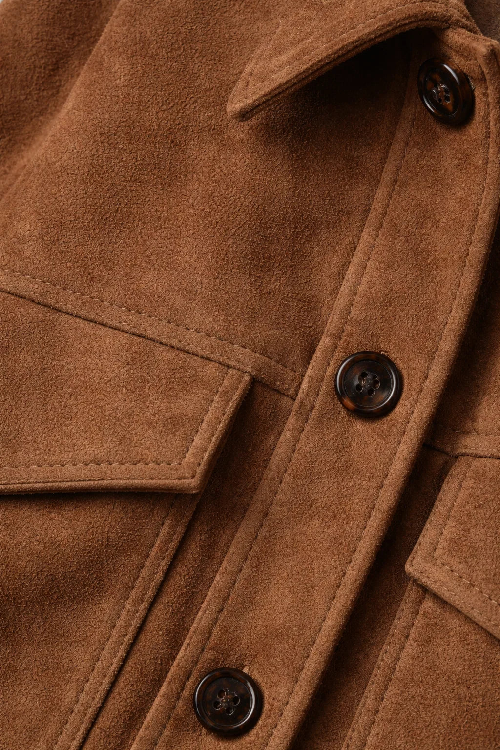 Veste en Suède Brun Clair