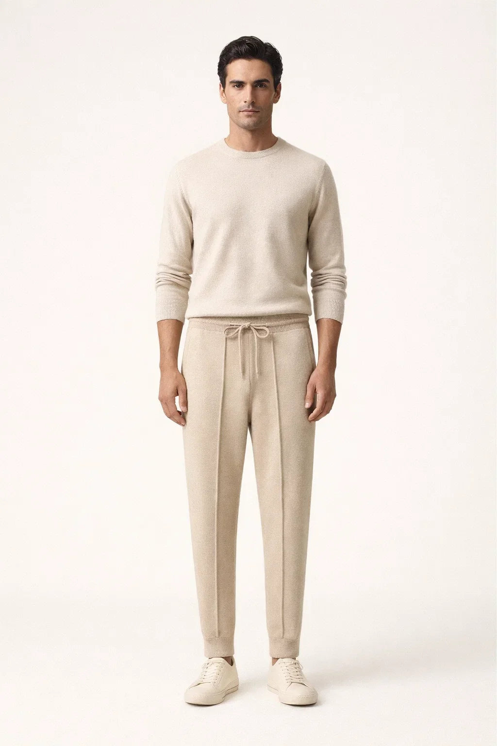 Pantalons en Cachemire Sartore Beige