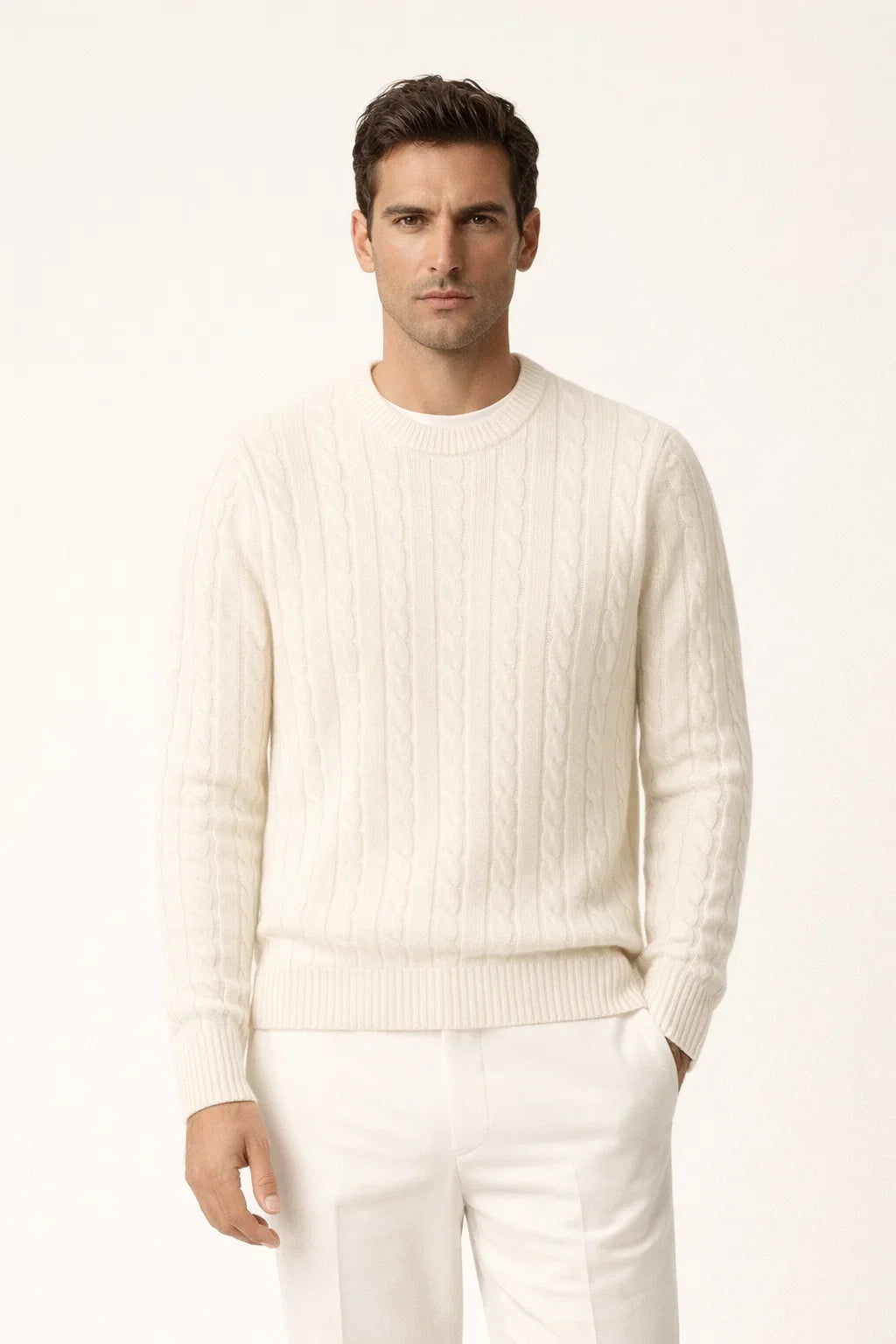 Pull en cachemire Cortona crème