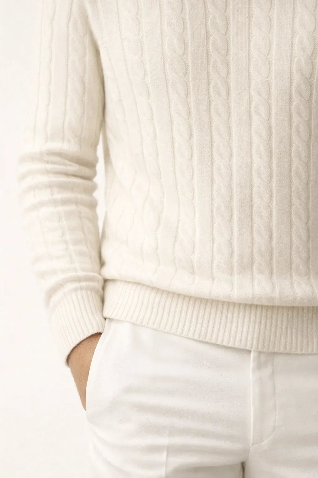 Pull en cachemire Cortona crème