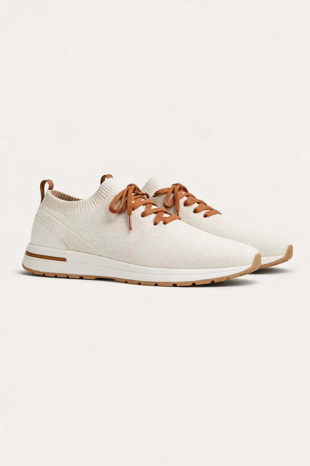 Marchmel | Uomo Sneakers Attive in Maglia Avorio Chiaro