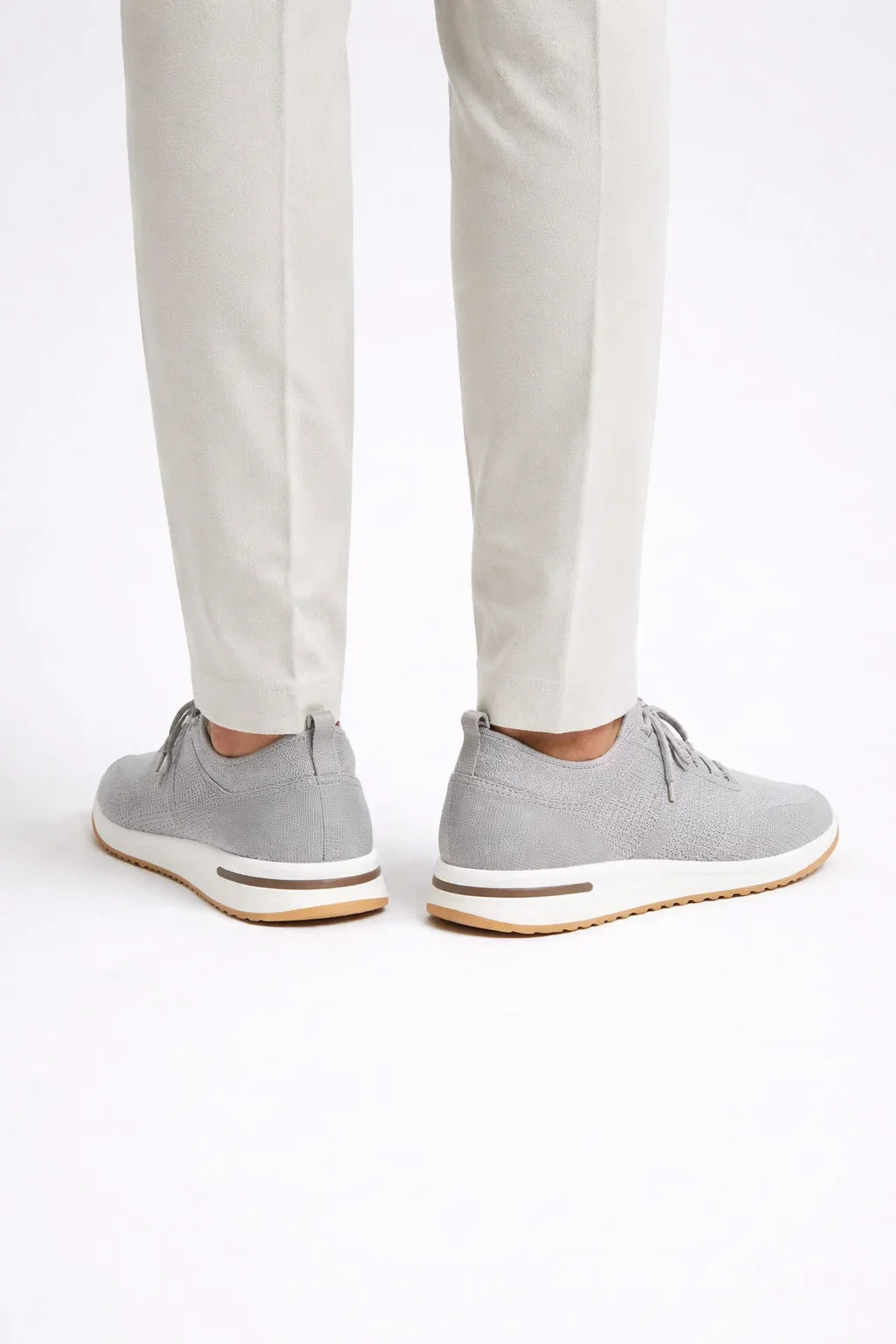 Marchmel | Zapatillas activas de punto gris claro para hombre