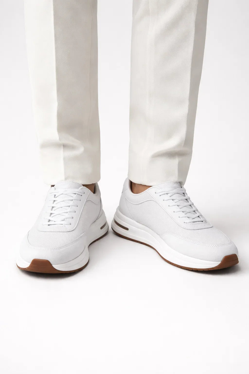 Giuliano Sneaker Ville Suède Blanche