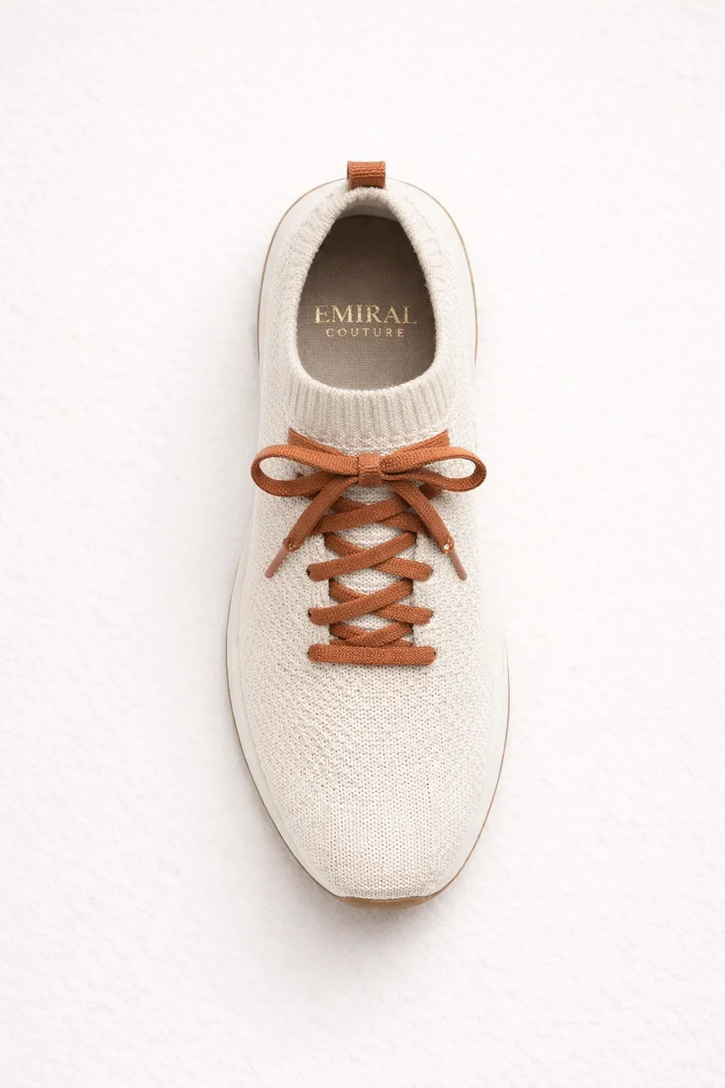 Marchmel | Uomo Sneakers Attive in Maglia Avorio Chiaro