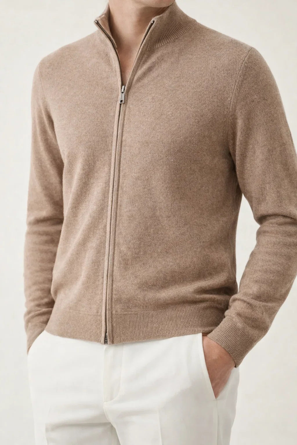 Renardo Zip Up Caramel