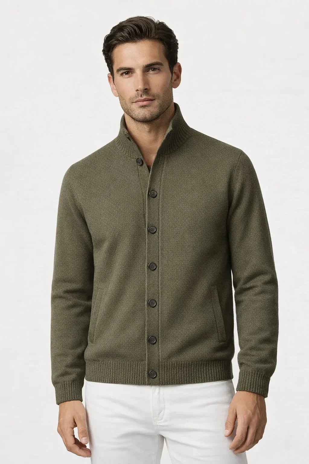 Cardigan à Boutons Cionelli Kaki