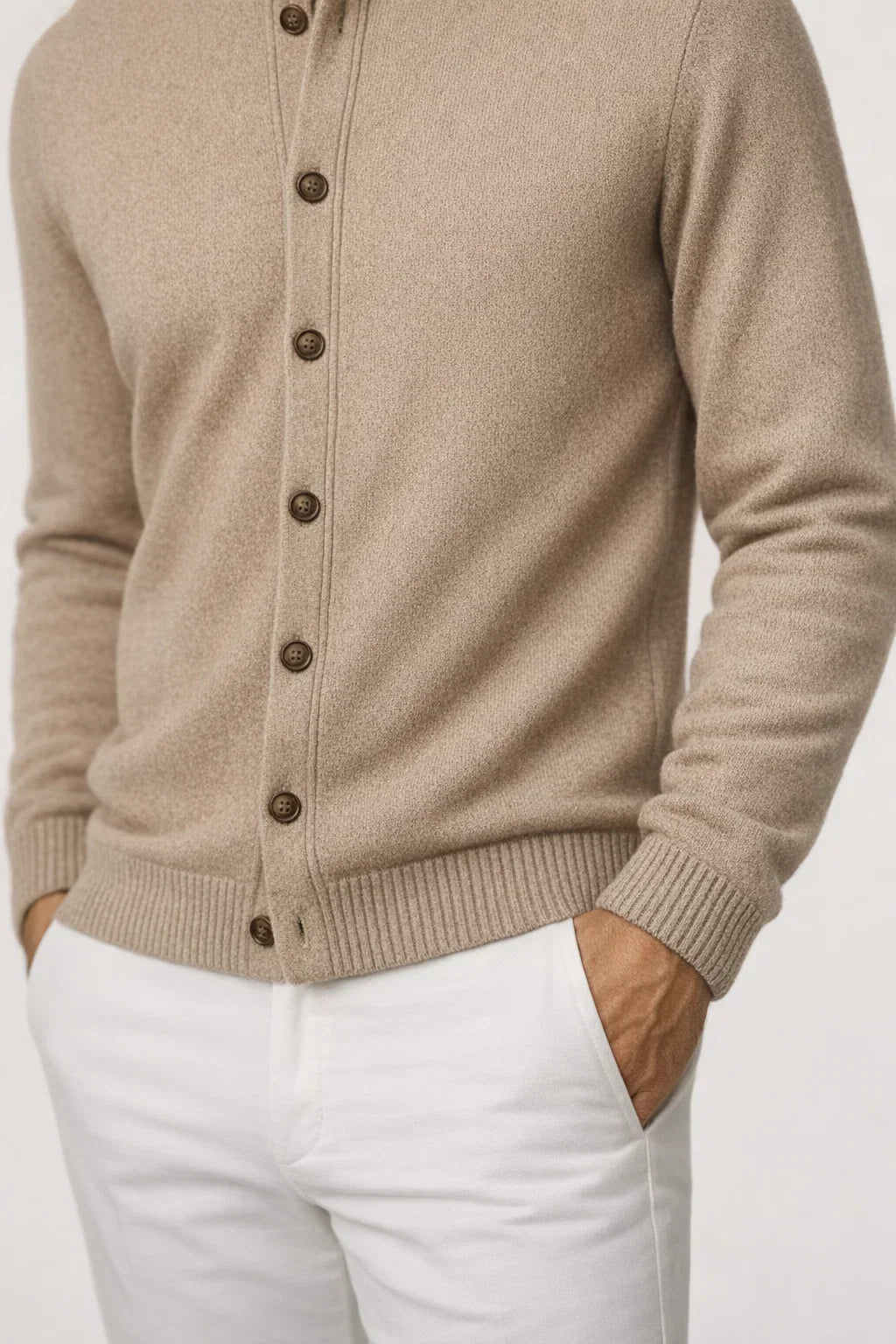 Cardigan Boutonné Cionelli Beige