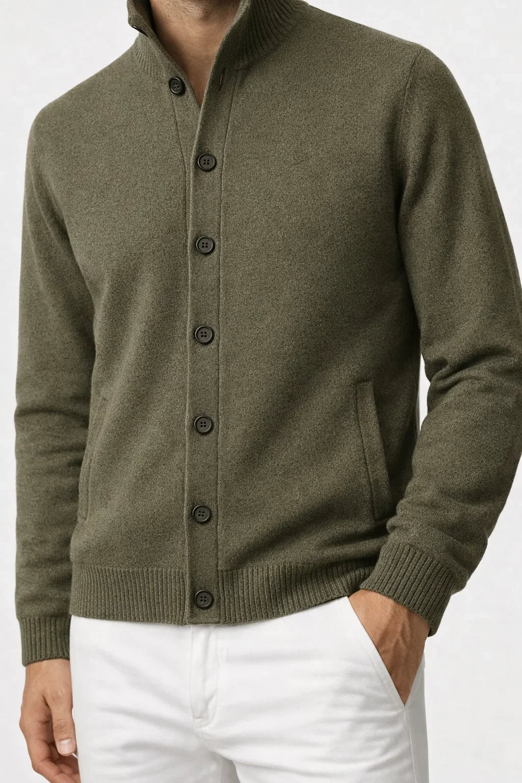 Cardigan à Boutons Cionelli Kaki