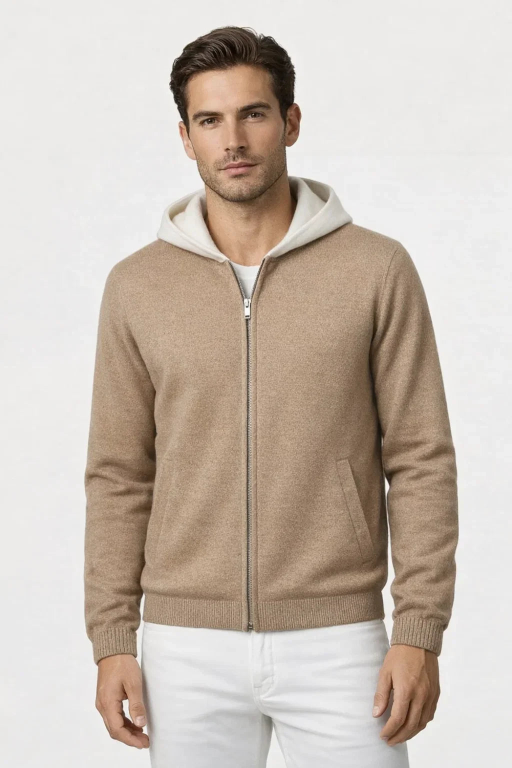 Pull zippé Luca Camel