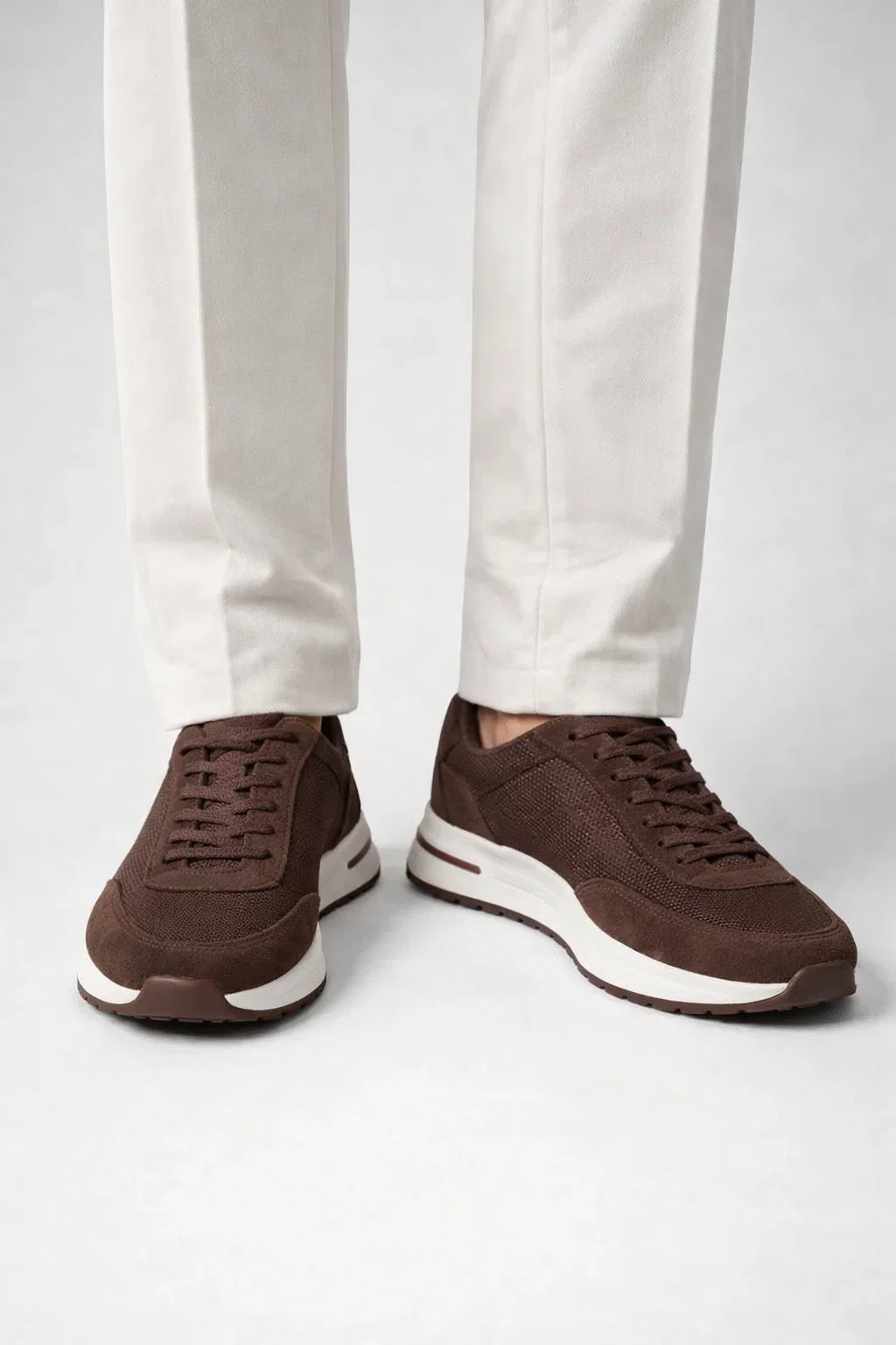 Baskets City Suede Giuliano Marron